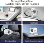 Car Fan for Driver & Backseat, Powerful Large Airflow Portable Fan with Extendable Arm, Rechargeable 3000mAh Battery, Magnetic Clip Mount, 5 Speeds, Quiet Cooling Fan for Car, Baby, SUV, Truck - Image 8