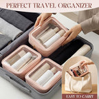 Hsei 6 Pcs Clear Makeup Bags Diaper Bag Organizer Travel Toiletry Bags with Zipper Clear Cosmetic Organizer Car Storage Pouch Bridesmaid Gift for Women Beach Vacation (Skin Tone) - Image 6