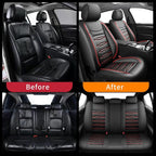 Fit Altima Car Seat Covers for Nissan Altima 2010-2024 2025 2026 - Upgraded Premium Waterproof & Breathable Leather, Airbag Compatible, All-Weather Seat Cushion Protector (Full Set,Black+Red) - Image 4