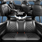Seltos Car Seat Covers Custom Fit for Kia Seltos 2021-2025 2026, Full Coverage Leather Waterproof Breathable Seat Covers Full Set, Automotive Seat Protectors, Airbag Compatible(5 Seats, Black) - Image 8
