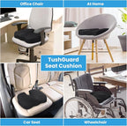 Seat Cushion, Office Chair Cushions, Car Seat Cushion, Non-Slip Sciatica & Back Coccyx Tailbone Pain Relief Chair Pad for Computer Desk, Wheelchair, Driving (Black, X-Large) | for Car Seat, Airplane, Desk Chair - Sciatica & Hip & Coccyx Pain Relief Cus... - Image 7