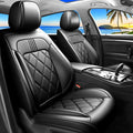 K5 Car Seat Covers Custom Fit for Kia K5 2021-2025 2026, Full Coverage Leather Waterproof Breathable Seat Covers Full Set, Automotive Seat Protectors, Airbag Compatible(5 Seats, Black) by Unknown