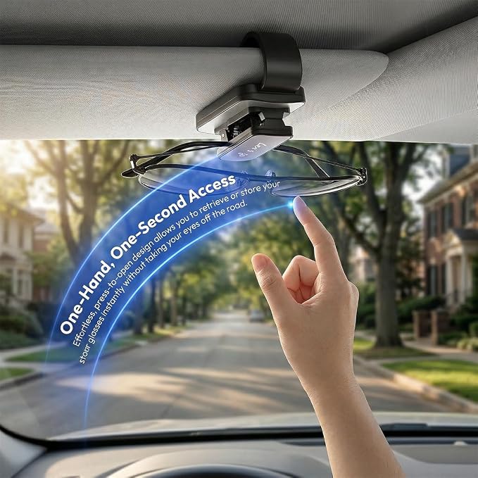 2PCS Sunglass Holder for Car Sun Visor, Metal Multi-Functional Automotive Eyeglass & Ticket Card Organizer Clip, Non-Slip Vehicle Interior Storage Accessories for SUV Truck (Silver) - Image 5