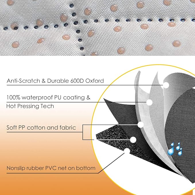 Honest Bench Dog Car Seat Covers with Side Flap,Dog seat Cover for Cars, Trucks, and Suv's - Waterproof & Nonslip Pet Seat Cover for Backseat - Image 3