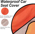 Sweat Towel Car Seat Cover Protector Front Seats for Gym Workout, Running, Swimming, Beach and Hiking, Waterproof Universal Seat Cover for Car, Trucks, Van & SUV (2, Gradient Orange, Front) - Image 4