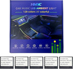 HMYC Car Interior Ambient Lights,18 in 1 128 Colorful LED Acrylic Fiber Optic Strip,Universal Multiple Modes Decoration Atmosphere with Music Sync Rhythm,APP Control,RGB Neon Lighting for All Cars - Image 9