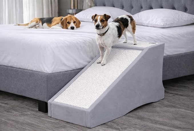 Pet Gear Stramp Stair and Ramp Combination for Dogs/Cats, Sea Salt | Easy Step, Lightweight/Portable, Sturdy, Easy Assembly (No Tools Required) by PetGear