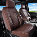 Huidasource Ford Custom Seat Covers, Car Seat Cushion Cover Fit for 2015-2026 Ford F150 SuperCrew & 2017-2026 F250 F350 F450 Super Duty Crew Cab XL XLT Lariat King Ranch Platinum(Full Set/Coffee) by Huidasource