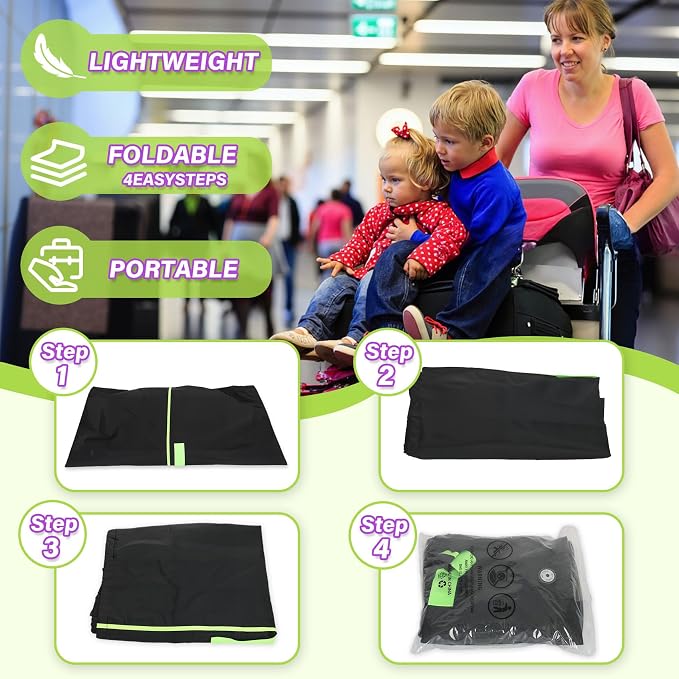 Saranna Car Seat Travel Bag for Airplane: Car Seat Bags for Air Travel Fit All Car Seats, Infant Carriers & Booster Seats,Large Car Seat Bags for Air Travel with Shoulder Straps and 2pcs Luggage Tags - Image 7
