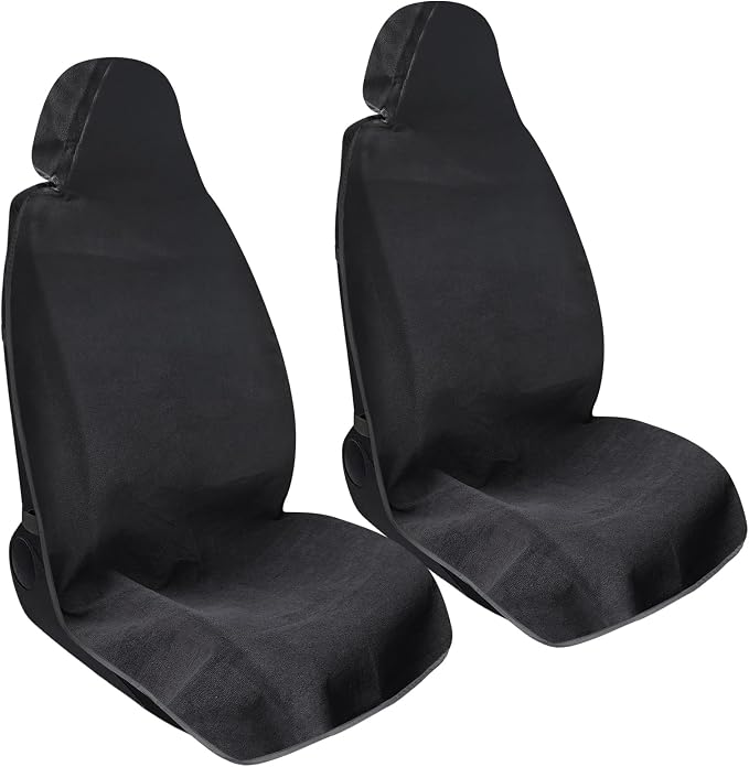 Waterproof Sweating Car Towel Seat Cover for Gym Workout, Running | Swimming, Beach and Hiking, Universal Fit Non-Slip Towel Bucket Seat Protector for Cars SUV Trucks (2 Pack) by nomiou