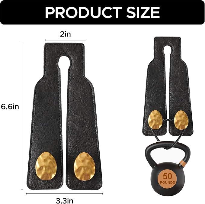 Leather Car Purse Hook for Headrest, 4 Pack (Black-Gold) | Twin Hooks Headrest Hangers, 2/4 Pack, No-Slip, Scratch-Proof, Holds Purses, Backpacks, Grocery Bags, Car Organizer Gift - Image 2