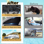 KMF 6pcs Thicken Sun Shades for Chevy Colorado 2015-2022 Accessories,Chevrolet Truck Full Car Window Covers Sunshade for Windshield Side Rear, UV Block and Blackout Privacy for Car Camping - Image 6
