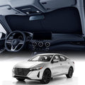 Zanch Custom Windshield Sun Shade for Nissan Sentra 2020-2024, 7-Layer UV & Heat Block, 3D Laser Scanned, Interior Protection, Keep Car Cooler, Foldable Car Accessories by Zanch