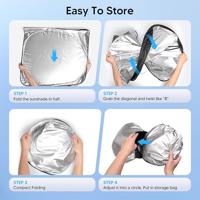 KUST Windshield Sun Shade for Lexus RC Coupe 2015-2020 2021 2022 2023 2024 2025 Window Accessories Sunshade Sun Visor Protector Foldable Block UV Rays - Image 7