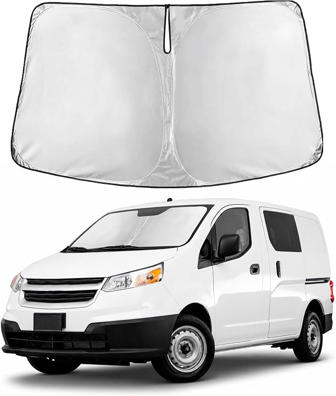 EcoNour Windshield Sun Shade Compatible for Chevrolet City Express 2015-2018 by EcoNour