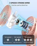 KIDEE Portable Stroller Fan, Personal Baby Fan Battery Operated, LED Display, Small Clip on Fans USB Rechargeable, Mini Desk Fans for Outdoor Travel Car Seat - Image 3