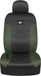 CAT Flexfit Green Black Seat Covers for Cars, Trucks, & SUV - (2) Front Car Seat Cover Front Seat Protectors - Airbag Compatible Seat Covers for SUV Interior Covers & Truck Seat Cover Car Accessories - Image 7