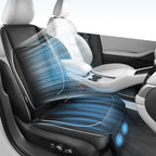 Coverado Cooling Car Seat Cushion, Universal Front Seat Cover 12V-24V Ventilated 3D Mesh Breathable Pad with 3 Speed Mode Dual Fan for Cars SUV Heatwave Driving Black&White by COVERADOAUTO