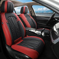 MINGBRON Car Seat Covers,Breathable and Waterproof Faux Leather Automotive Seat Covers for Cars SUV Pick-up Truck Sedan,Universal Anti-Slip Driver Seat Covers Wine Red by MINGBRONCARSEATCOVER