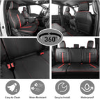 Seat Covers for Ford F150 SuperCab 2015-2022 XL XLT Lariat Custom | Fits 2015-2020 F150 & 2017-2022 F250/F350 SuperCab XL XLT Lariat, Waterproof Truck Seat Cover Full Set Nappa Lether, 2-Door - Image 2