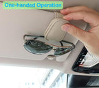 Sunglass Holder for Car, Magnetic Leather Sunglasses Clip for Car Visor, Eyeglass Hanger Clip for Car Sun Visor (Khaki 2 Pack) - Image 6