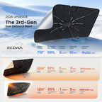 REEVAA Windshield Sun Shade Umbrella for Toyota RAV4 2019-2026, Z2 | Stay Cool in Summer, 6-Layer Heat Defense Blocks Sun & Heat, Precision Fit for Toyota RAV4, Durable 20-Rib Frame - Image 7