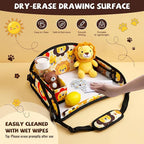 Kids Travel Tray for Car Seat, Toddler Car Seat Activity Tray, Kids Carseat Lap Table, Road Trip Essentials for Airplane, Lap Desk for Kid Roadtrip Activities, Lion - Image 7