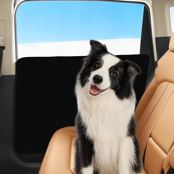 Dog Car Door Protector 2 Pack, 27.55" x 22.44" Anti-Scratch Waterproof Design Black Car Doors Cover Pet Vehicle Door Guards Durable for Front Back Seat Fits Cars Trucks SUVs by WOKYO