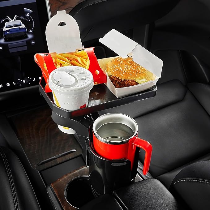 JoyTutus Car Cup Holder Expander, Automotive Cup Attachable Tray with 360° Rotation,Large Cup Holder Adapt Most Regular Cups with 18-40 oz, fit in 2.75-3.25 inch Car Holder by JoyTutus