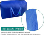 100L Extra Large Storage Bags, Big Moving Bags with Strong Zippers & Carrying Handles, Packing Bags for Moving, Storage, Travel and Camping, Storage Totes For Space Saving (Blue, 2 Pack) - Image 3