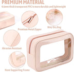 YOPCDJ 3Pack Clear Toiletry Bag,TSA Approved Travel Makeup Pouch with Zipper for Cosmetics and Toiletries，Diaper Bag Organizer Pouch Set，Women's Purse Organizer and Clear Car Bag - Image 3
