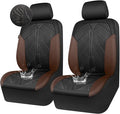 CAR PASS Waterproof Black Brown Car Seat Covers Front Seat Covers Neoprene Wetsuit,All-Weather Non-Slip Durable,Universal Fit for SUV Sedans Trucks Automotive,Airbag Compatible,3D Emboss Black Brown by CARPASS