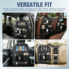 Nilight Car Seat Back Organizer 1PC Black PU Leather Universal | Cup Holder Tissue Box Removable Bucket Waterproof Multifunctional Storage Bag for Cars Vans SUVs MPVs Pickup Trucks - Image 9