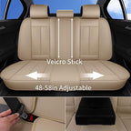 Coverado Car Seat Covers, Seat Covers for Cars, Waterproof Leather Auto Seat Protectors, Leather Car Seat Cushion, Car Interiors Accessories Universal Fit for Most Cars - Image 2