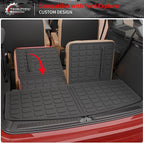 Trunk Mat & 3rd Row Backrest Mats for 2020-2026 Ford Explorer | 6&7 Passenger Cargo Mat Cargo Liner Seat Back Cover Protector TPE All Weather Trunk Liner 2025 Explorer Accessories - Image 4
