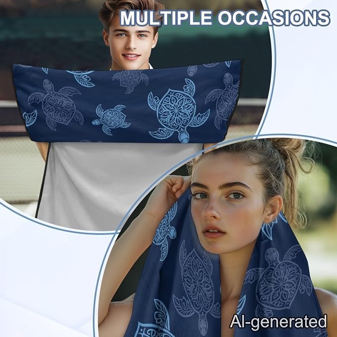 Sea Turtle Car Towel Seat Cover Soft Comfort Front Seat Towel Cover Washable Cars Accessories Universal Fit for SUV Van Truck Sedan 1 Piece - Image 5