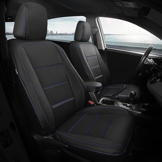 FREESOO Custom Leather Seat Covers for Toyota Corolla LE 2023-2026 | Sedan, Full Set, Waterproof, Airbag Compatible, Scratch-resistant, Anti-slip, Protector Cushion, Durable Material, Easy-clean by FREESOO