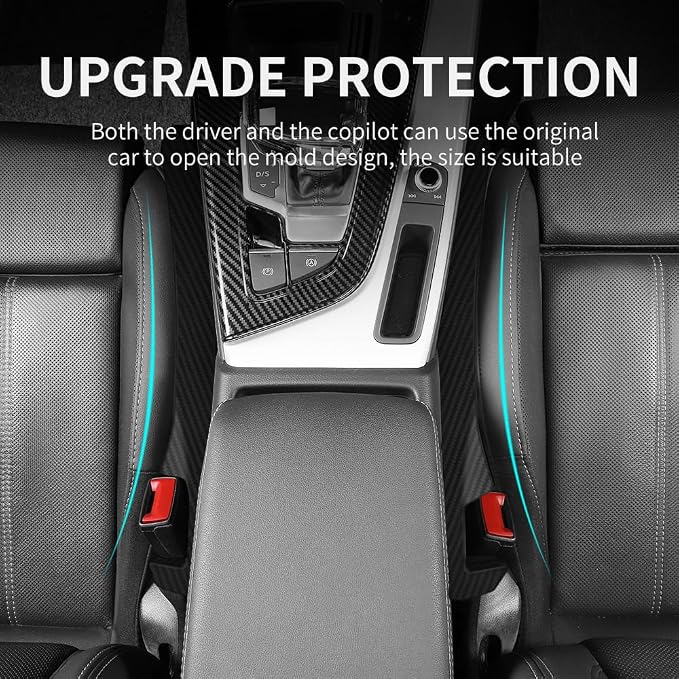 IHOTDER 2PCS Car Seat Gap Filler,Super Flexible Car Side Seat Gap Filler CCar interior Accessories,Universal Car Organizer Between Seats for Tightly Filling Seat Gaps(Carbon Fiber/2PCS)… - Image 6