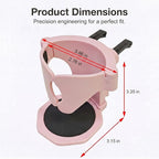 Car Cup Holder, Stable Cup Holder Expander for Car Air Vents, Car Ashtray Holder, Suitable for Sedans SUVs Trucks with Horizontal Blade Vents (Pink) - Image 2