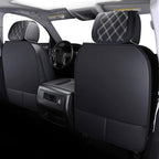 Front Seat Covers Chevy Silverado GMC Sierra 2007-2026 1500 2500HD 3500HD | Aierxuan 2 Seat Protectors Custom Fit Truck Pickup Trail Boss Z71 Crew Double Extended Cab Waterproof Leather Black-White - Image 3