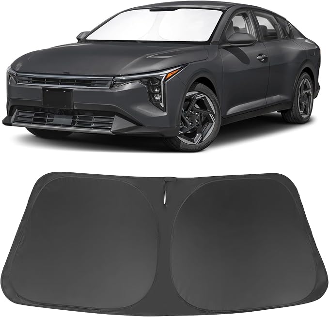Windshield Sun Shade for 2025 2026 Kia K4 Accessories | Full covered for windshield, Foldable & Durable, Block UV Rays, Reduce Heat, Easy to install, Keep Car Cooler by LHFLIVE