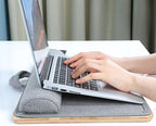 Lap Desk for Laptop with Cushion Mouse Pad Tablet Phone Holder | Bamboo Laptop Stand with Anti-Slip Strip and Handle Fits up to 17 inch Portable Computer Lap Desk for Couch, Bed & Car - Image 4