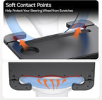 2-in-1 Steering Wheel Tray and Car Seat Gap Organizer for Drivers, Adjustable Food Tray and Laptop Desk Table for Eating, Working, Writing, Road Trips, Fits Most Cars, SUVs and Minivans - Image 6