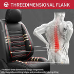 Fit Altima Car Seat Covers for Nissan Altima 2010-2024 2025 2026 - Upgraded Premium Waterproof & Breathable Leather, Airbag Compatible, All-Weather Seat Cushion Protector (Full Set,Black+Red) - Image 7