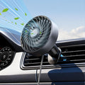 USB Car Vent Fan, 3-Speed Quiet Brushless Hook Mount Air Circulator | 5V 360°rotatable clip-on fans,mini soft airflow for driver, fits car/truck/SUV/Van/RV, plug in auto fan non-rechargeable by Hayousui
