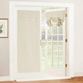 RYB HOME Natural Linen Textured French Door Window Curtains 100% Blackout | Self Adhesive, Thermal Insulated Privacy Energy Saving, Shades for Nursery Office Patio Glass Door, W30 x L69, 1 Panel by RYBHOME