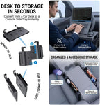 2 in 1 Steering Wheel Tray Table & Seat Gap Filler Organizer,Table for Eating in Car, Universal Fit for Most Cars, Car Tray for Working & Eating - Image 2