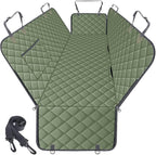 NECKORY Waterproof Dog Car Seat Cover for Back Seat - Durable, Scratch Proof Pet Hammock with Nonslip Design & Storage Pockets, Fits Cars, SUVs, Trucks- S, Green by NECKORY
