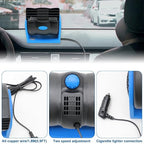 12V Car Fan,2 Speed Electric Cooling Fan | Blue Portable Cold Air Fans with Car Cigarette Lighter Plug,Squirrel Cage Fan for All Vehicles,Car Amplifier Cooling Fans - Image 4