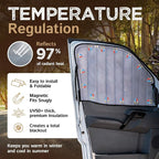 Living in a Bubble Insulated Blackout Front Window Covers (Pair) for Mercedes Sprinter Van Year 2019-2026, VS30 - Image 5